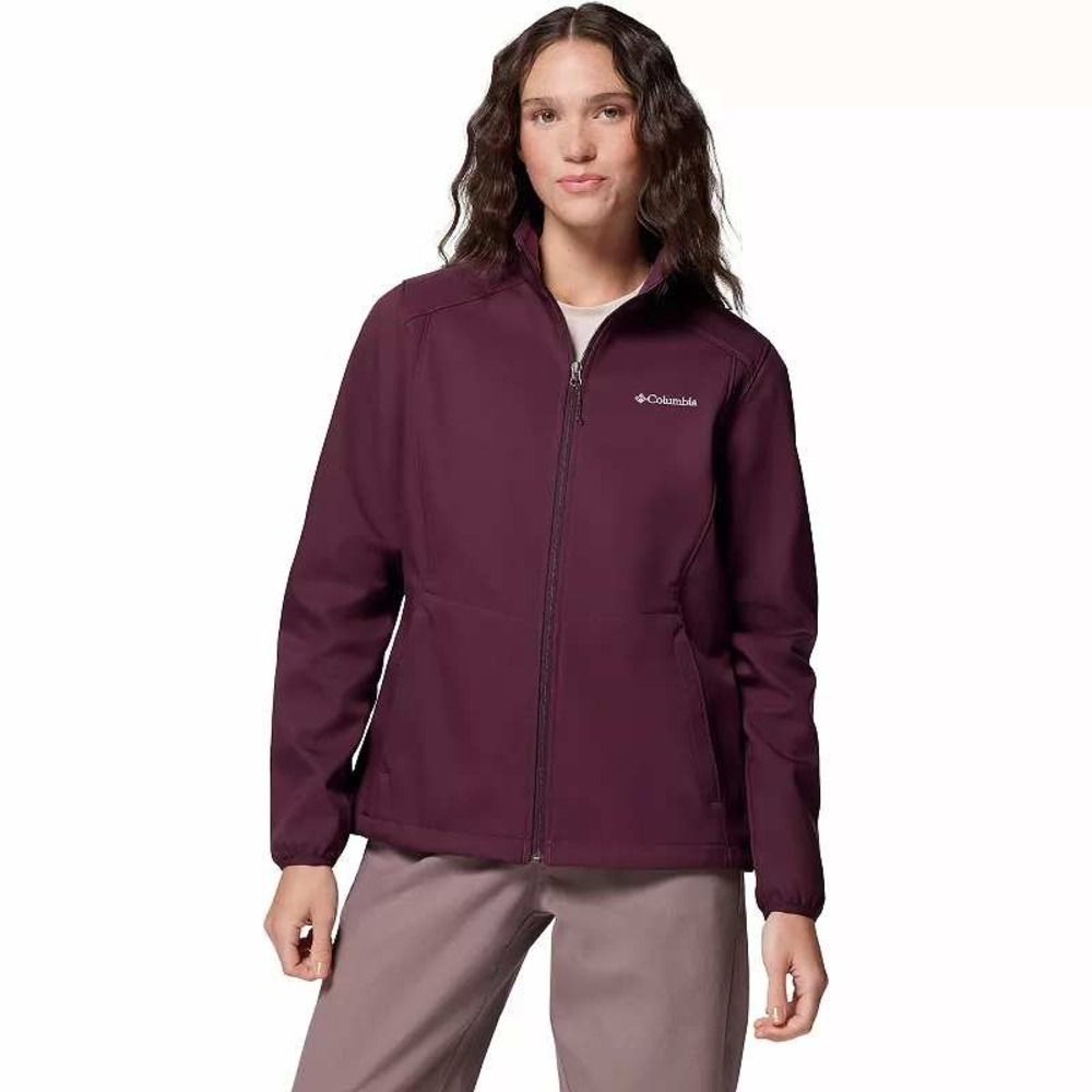 Columbia Softshell Jacket Women XL Burgundy Full Zip Fleece Lined XL6265